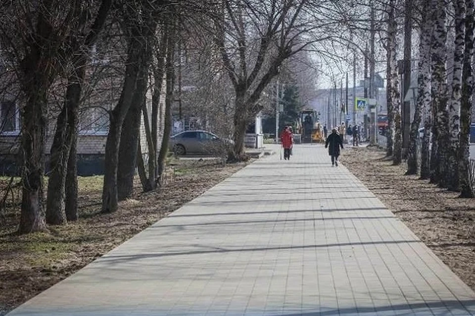 В Рыбинске приступили к ремонту тротуаров.