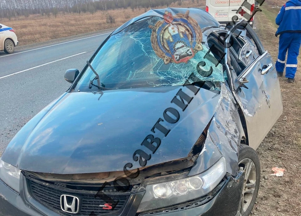 Водителя и двух пассажиров автомобиля Honda госпитализировали в больницу после ДТП в Веневском районе