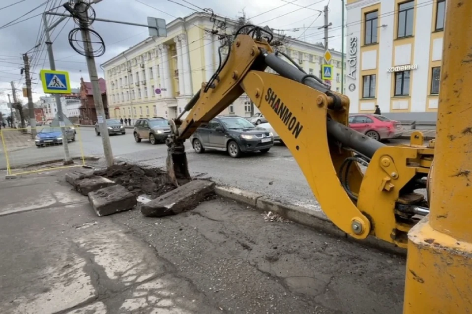 На участке также проведут укладку асфальта и ремонт тротуаров. Фото: киров.рф