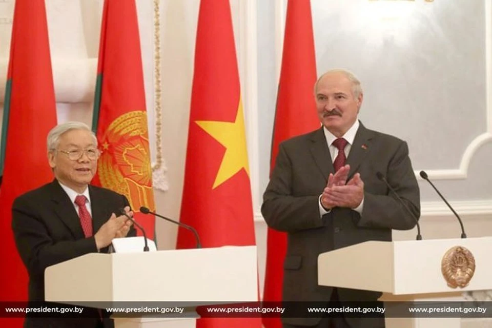В 2014 году Нгуен Фу Чонг побывал в Минске с официальным визитом. Фото: president.gov.by