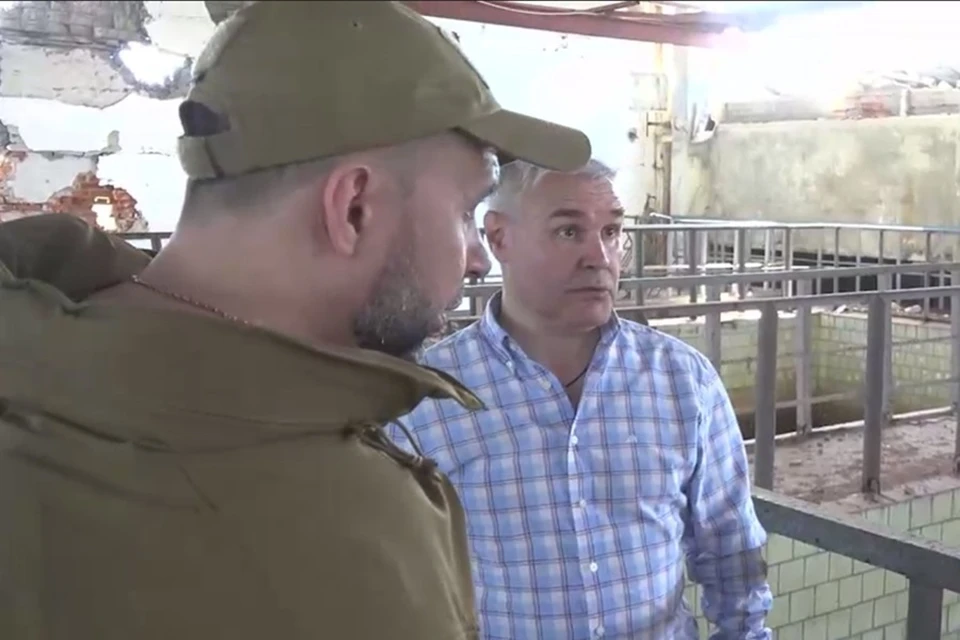 Глава ДНР с рабочим визитом посетил Донецкую фильтровальную станцию. Фото: ТГ/Пушилин
