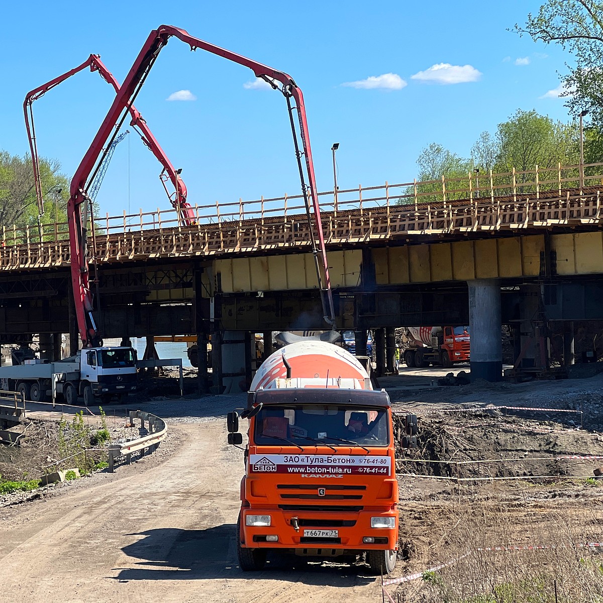 Завершены работы по непрерывному бетонированию моста через Упу - KP.RU