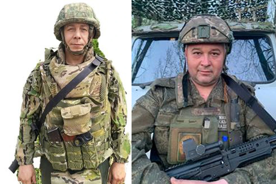 Гвардии младший лейтенант Алексей Мягков и сержант Эдуард Кутлубаев