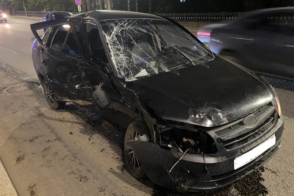 Авария случилась на улице Карла Маркса. Фото: ГИБДД Кировской области