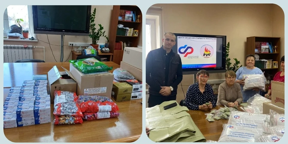 Члены Центра для старшего поколения «Огонек» Чердаклинского района отправили в зону спецоперации блиндажные свечи и вещи. ФОТО: Соцфонд УО