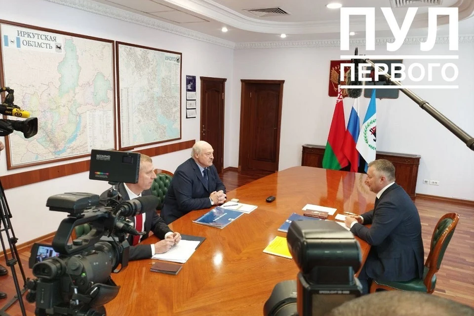 Лукашенко провел встречу с губернатором Иркутской области. Фото: телеграм-канал «Пул Первого».