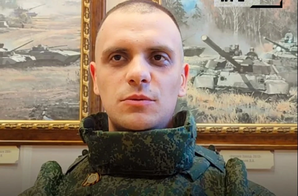 С осени 2022 года рядовой, фельдшер роты Михаил Дмитриев с позывным "Панда" выполняет боевые задачи в зоне проведения спецоперации. ФОТО: скриншот из видео минобороны РФ