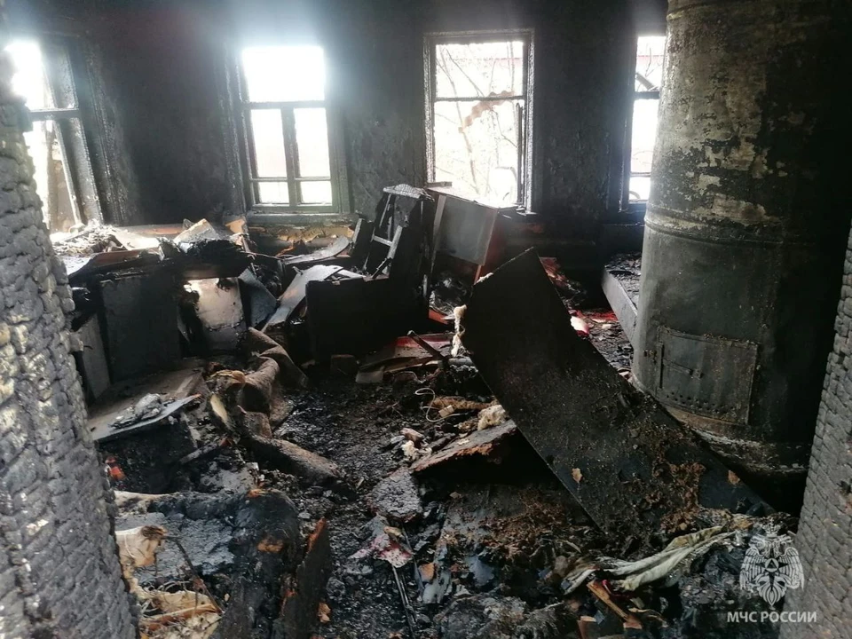 Пожар в Новых Бурасах (фото: МЧС Саратовской области)