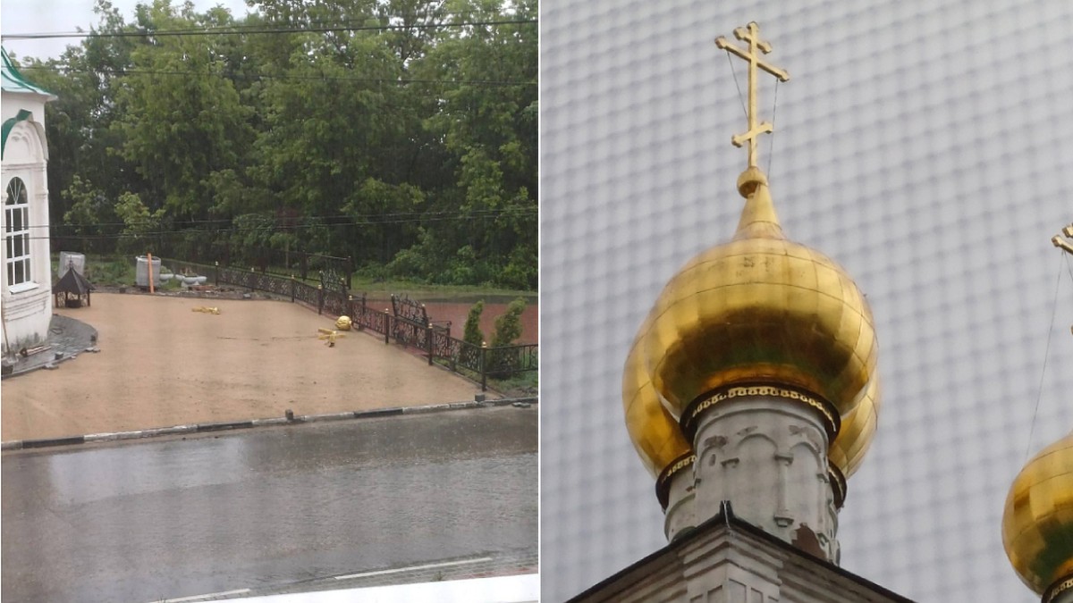 Это знак свыше!»: порывистый ветер снес купол и крест церкви в Павлове на  Вознесение - KP.RU