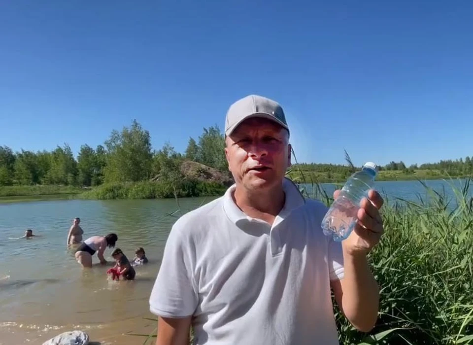 Тульские экологи заинтересовались вопросом чистоты воды на популярных пляжах в Кондуках. Фото: страница ВК Вадима Баранова.