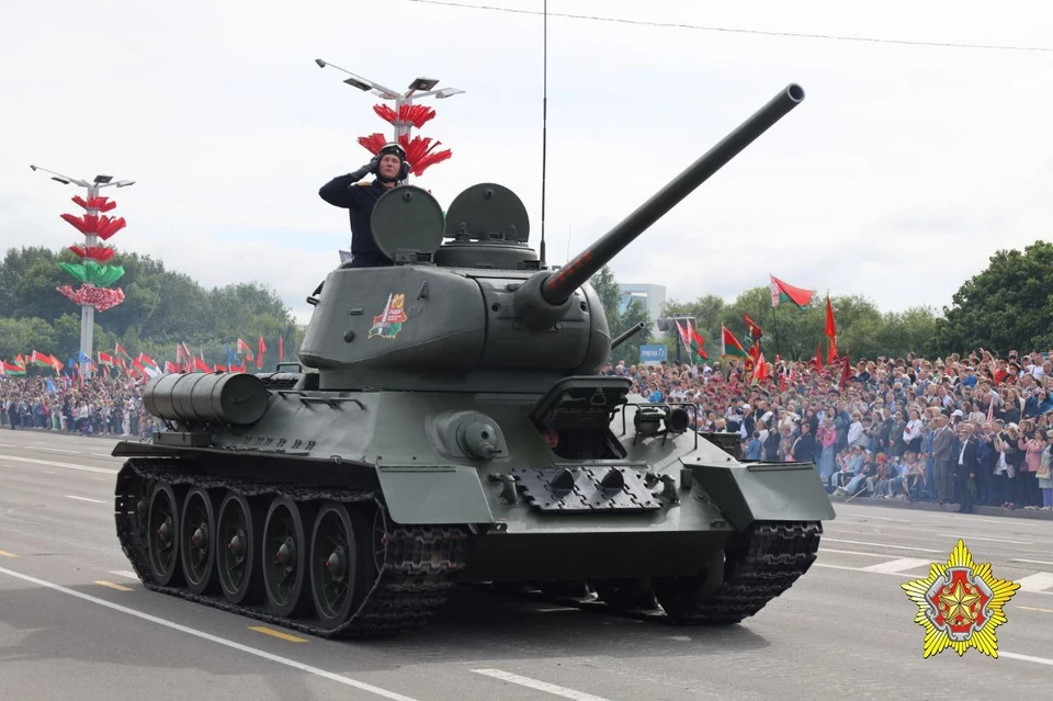 Танки Т-34 проедут по девяти населенным пунктам Беларуси с 12 по 20 июля. Фото: телеграм-канал Министерства обороны Беларуси.
