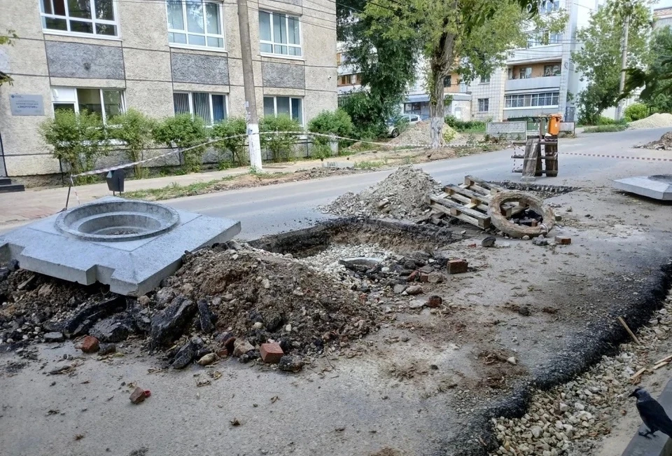 Ремонт улицы Огарева провалили в Калуге