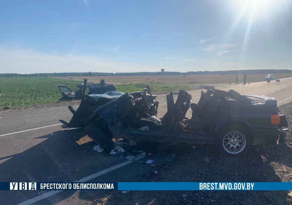 ДТП в Каменецком районе. Фото: УВД Брестского облисполкома