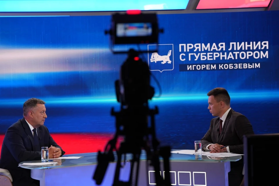 «Ростелеком» обеспечил бесперебойную работу прямой линии с губернатором Иркутской области Игорем Кобзевым. Фото: Пресс-служба правительства Иркутской области