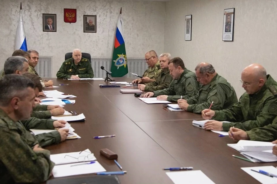 Председатель СК России Александр Бастрыкин провел рабочее совещание в Мариуполе. Фото: Следком России