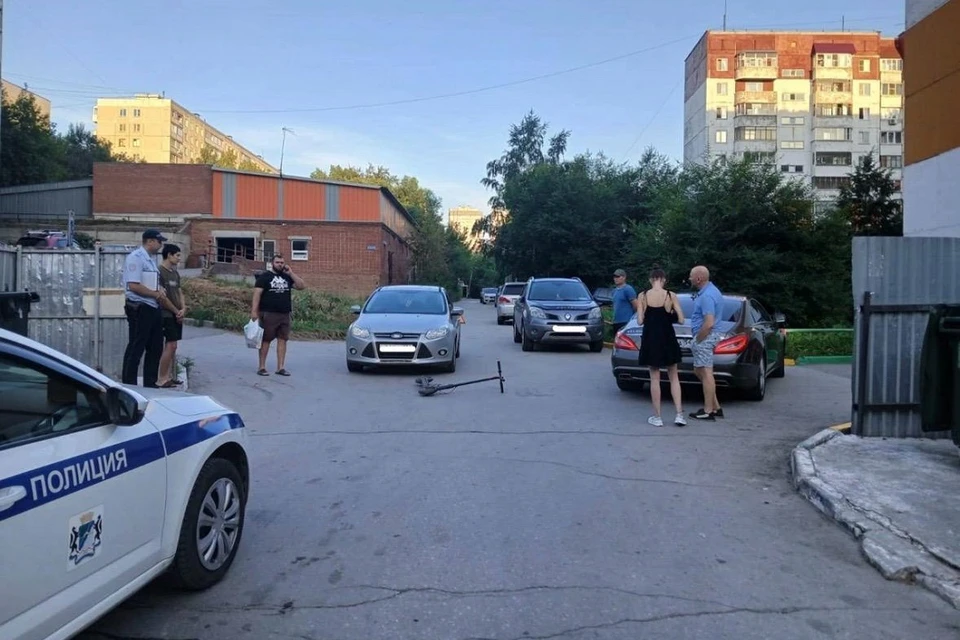 В Новосибирске водитель «Форда» сбил мальчика на самокате. Фото: Госавтоинспекция Новосибирской области