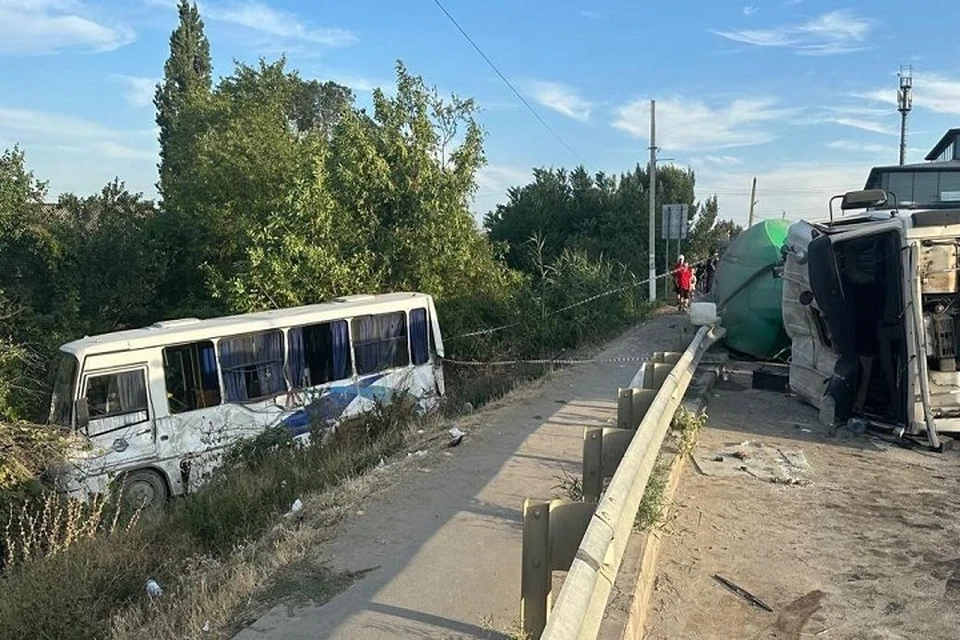 Авария произошла на трассе Аксай - Большой Лог - Новочеркасск. Фото: управление Госавтоинспекции России по Ростовской области