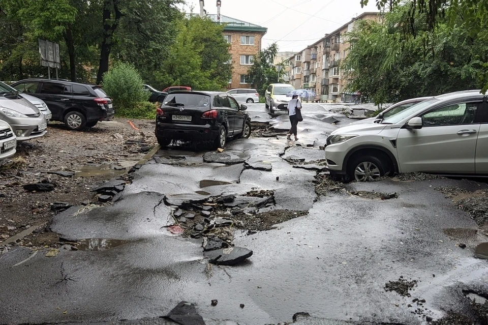 Поврежденный участок. Фото: Новости VL.ru