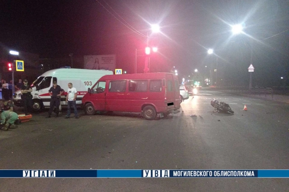 В Могилеве мотоциклист погиб в ДТП с машиной Ford. Фото: телеграм-канал УВД Могилевского облисполкома