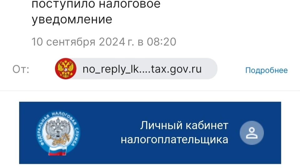 Получить уведомление можно по почте или в личном кабинете УФНС