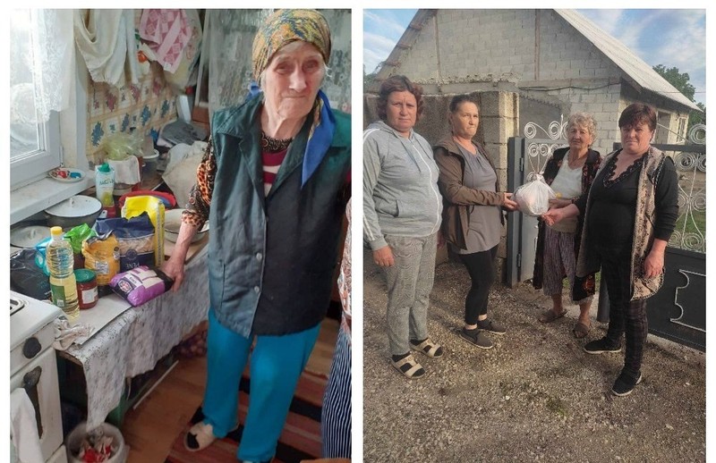Волонтеры Блока "Победа" оказывают помощь нуждающимся. Фото: Коллаж "КП"