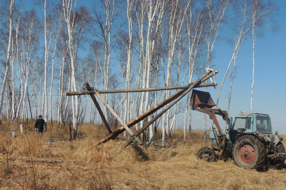 Установка опоры после ремонта