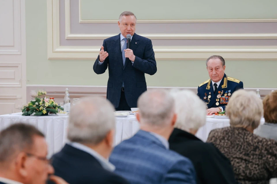 Беглов встретился в ветеранскими организациями Петербурга. Фото: пресс-служба администрации Петербурга.