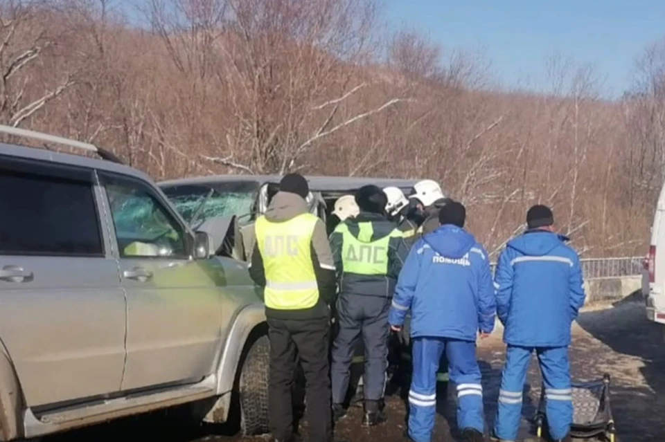 ДТП случилось в районе 67 километра трассы «Осиновка – Рудная Пристань». Фото: принтскрин видео прокуратуры Приморья.