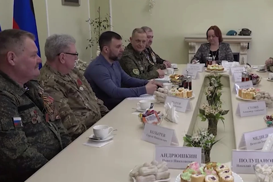 Глава ДНР встретился с воинами-интернационалистами. Фото: ТГ/Пушилин