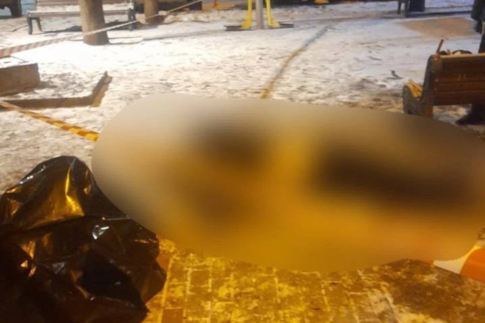Кадры с места происшествия во дворе дома по Ленинградскому проспекту