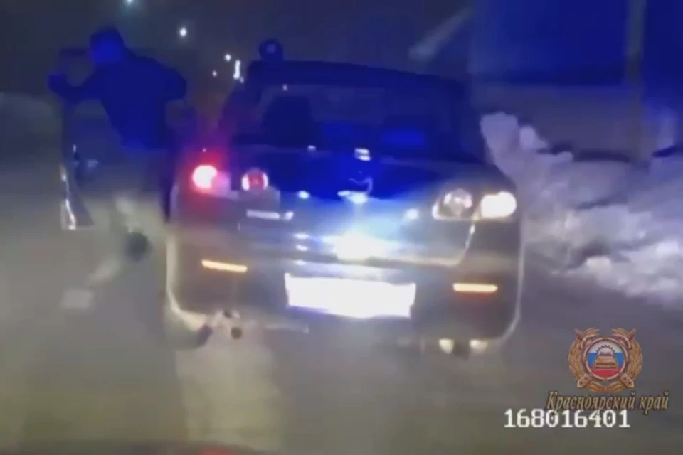 Скриншот: видео МВД Красноярского края