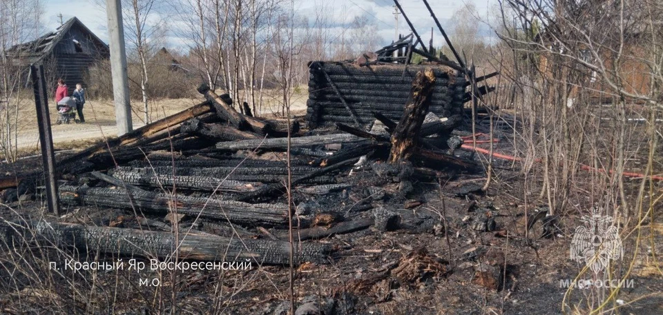 Два дома, две бани и 10 построек сгорели в Нижегородской области из-за пала травы.