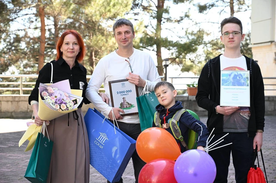 Семья приехала в Сочи из Костромы Фото: пресс-служба администрации города-курорта