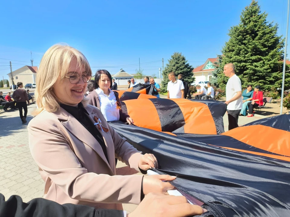 "Лента Победы" продолжает движение по Херсонской области. ФОТО: Единая Россия. Херсонская область.