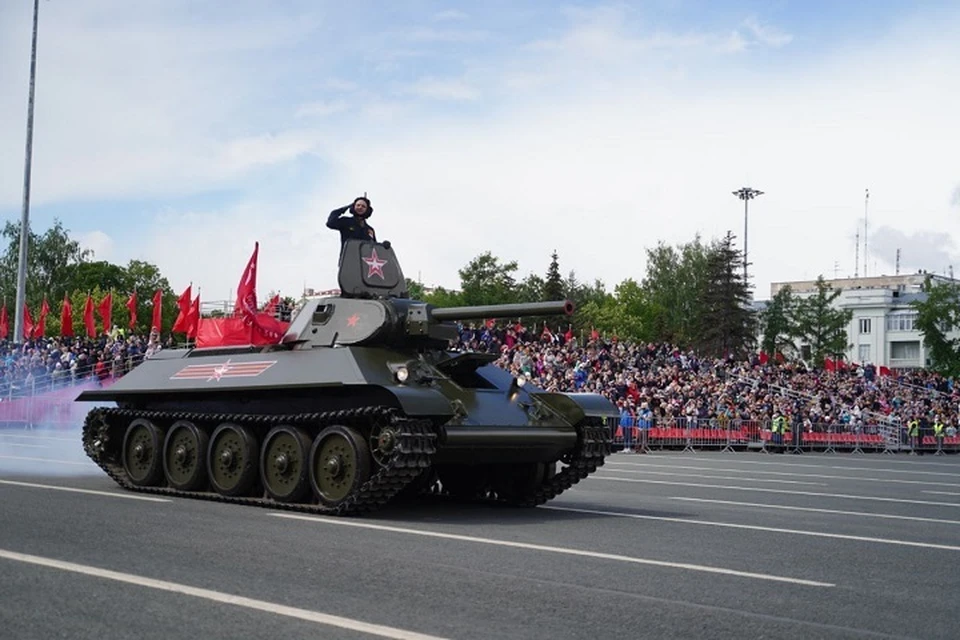 Легендарный танк Т-34 возглавит колонну парадных расчетов и военной техники.