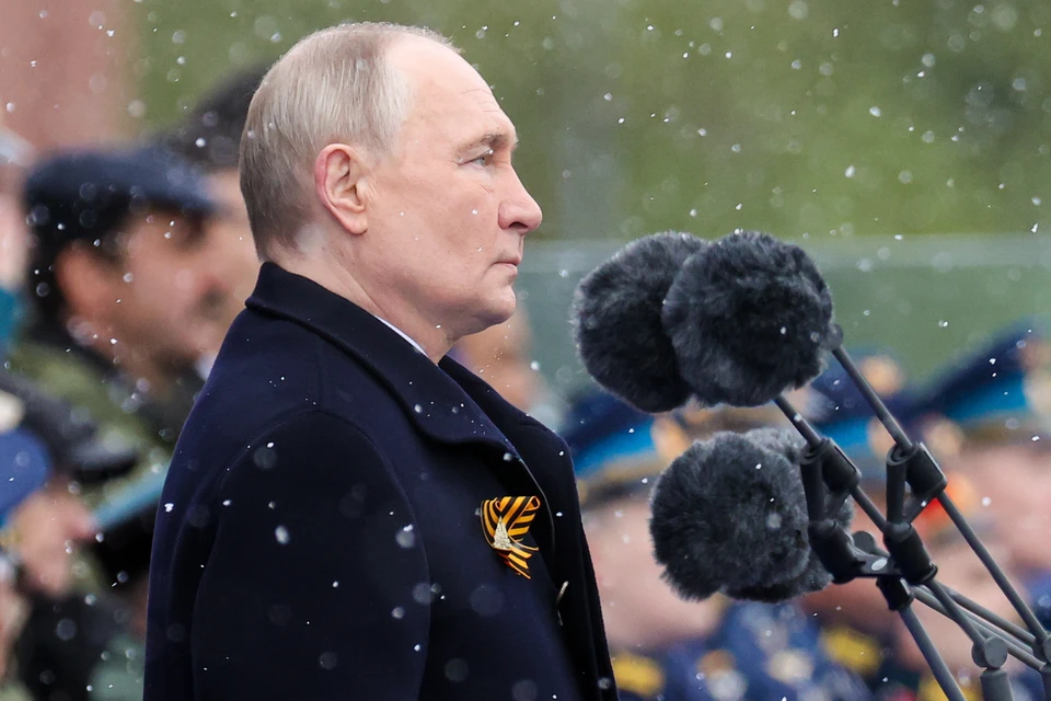 Речь Владимира Путина на параде Победы продлилась десять минут. Фото: Сергей Карпухин/POOL ТАСС.