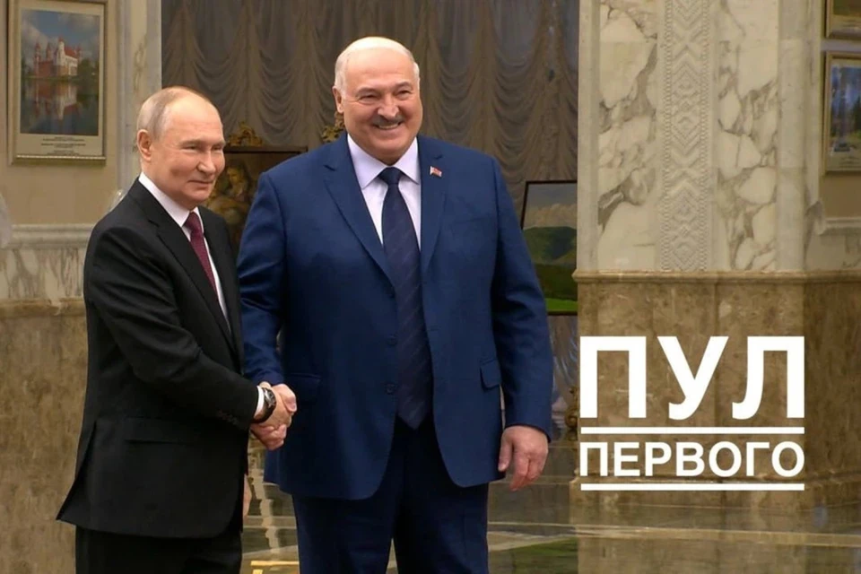 Путин заговорил на английском языке на встрече Лукашенко в Кремле. Снимок носит иллюстративный характер. Фото: телеграм-канал «Пул Первого»