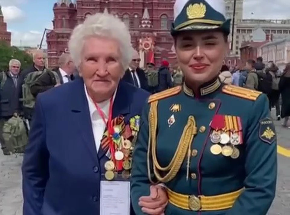 Ветеран Валентина Мельникова с Красной площади поздравила ульяновцев с 9 мая | ФОТО: скриншот с видео