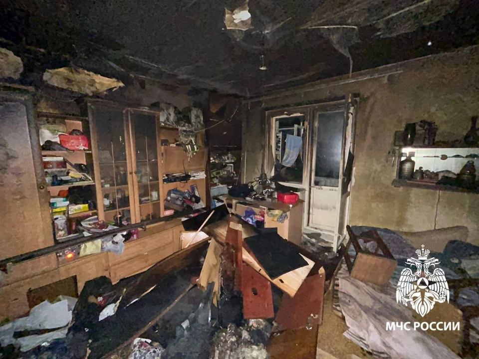 Фото ГУ МЧС по Рязанской области с места пожара.