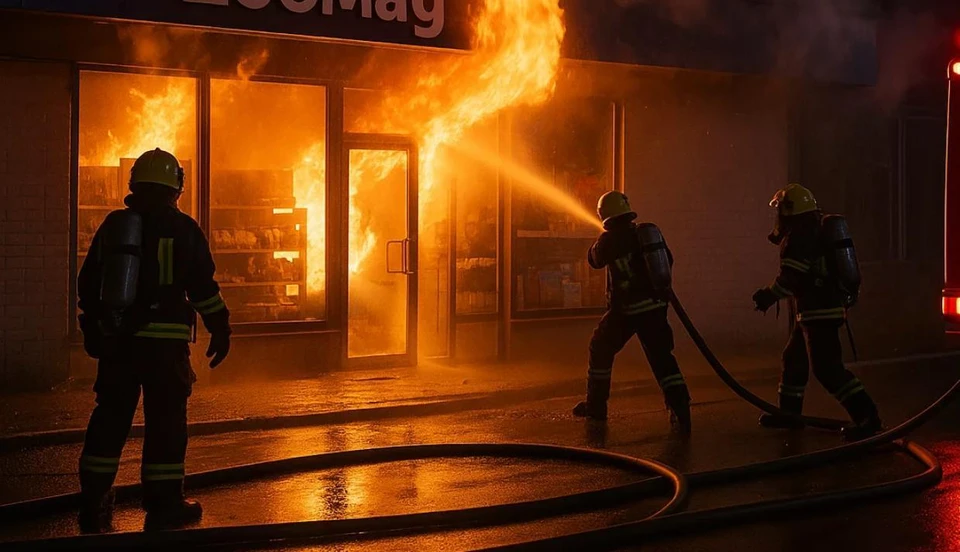 Пожар произошел в зоомагазине Бельц. Фото: tvn.md