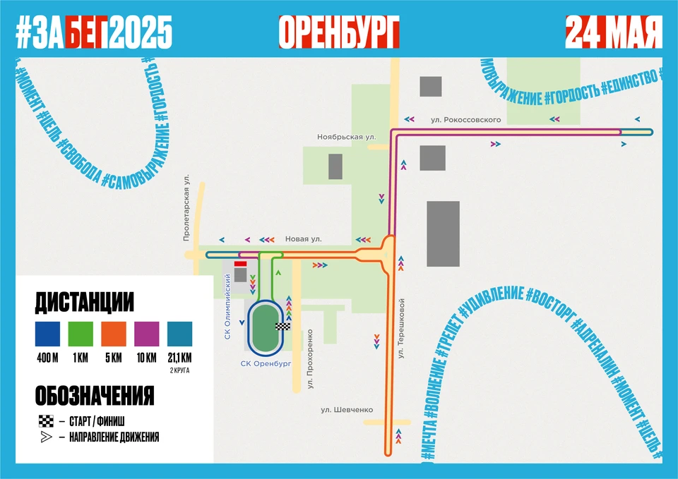 Стартовой площадкой, как и в прошлые годы, станет стадион «Оренбург» на улице Новой. Фото: reg.russiarunning.com