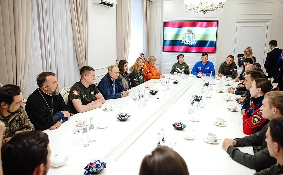 Владимир Путин пошутил в ответ на слова о присоединении Сумской области к России Фото: Пресс-служба Кремля