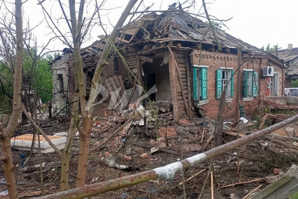 Последствия обстрела ВСУ Горловки. Фото: ТГ/Приходько