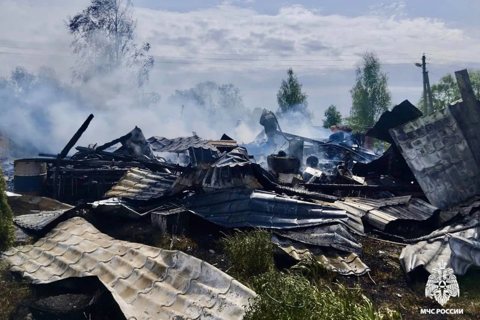 В Кашинском округе на пожаре погибла девочка. Фото: пресс-служба ГУ МЧС по Тверской области.
