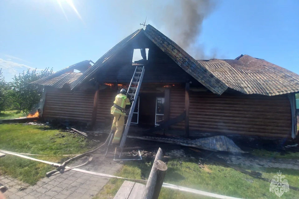 Пожар в селе Новозыково