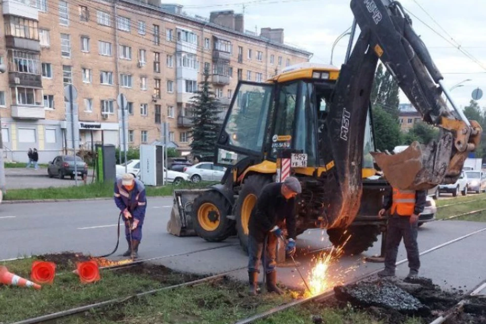 Трамвайные пути заменили на улице Кирова. Фото: администрация Ижевска