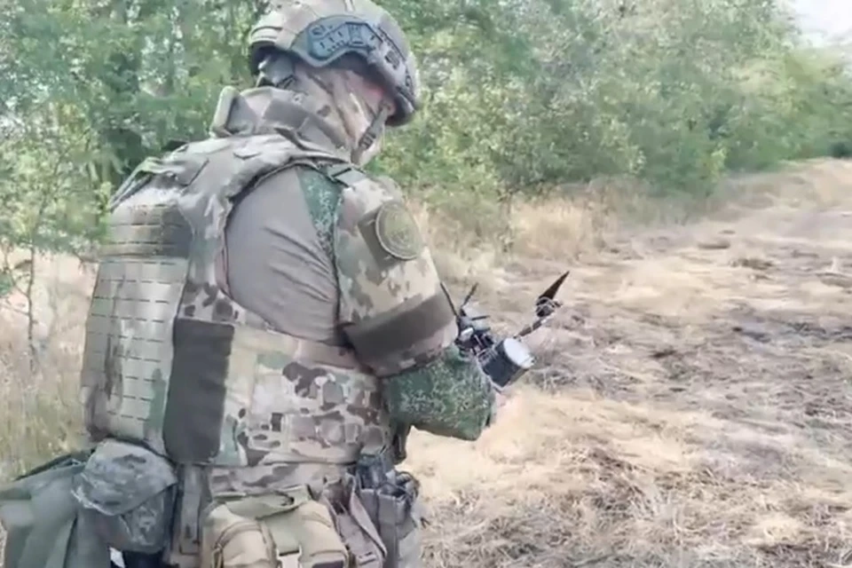 Запуск дрона по целям ВСУ в Запорожской области