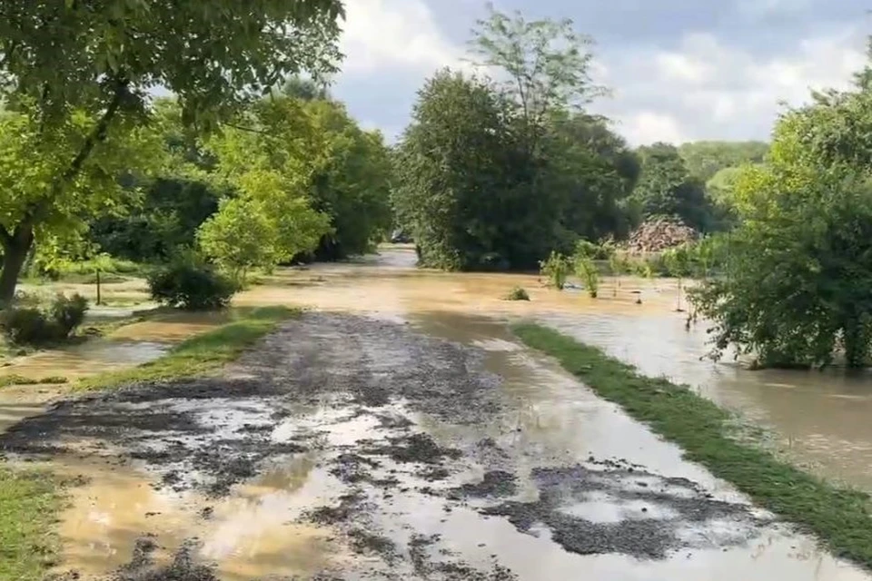 Последствия сильных дождей в Горячем Ключе Фото: кадр из видео