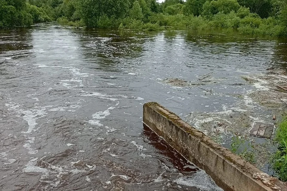 В Угличском районе Ярославской области тонет село Заозерье.