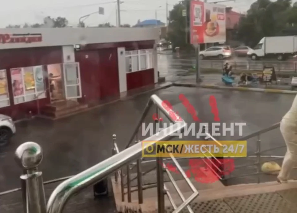 Фото: скриншот видео телеграм-канала «Инцидент Омск»